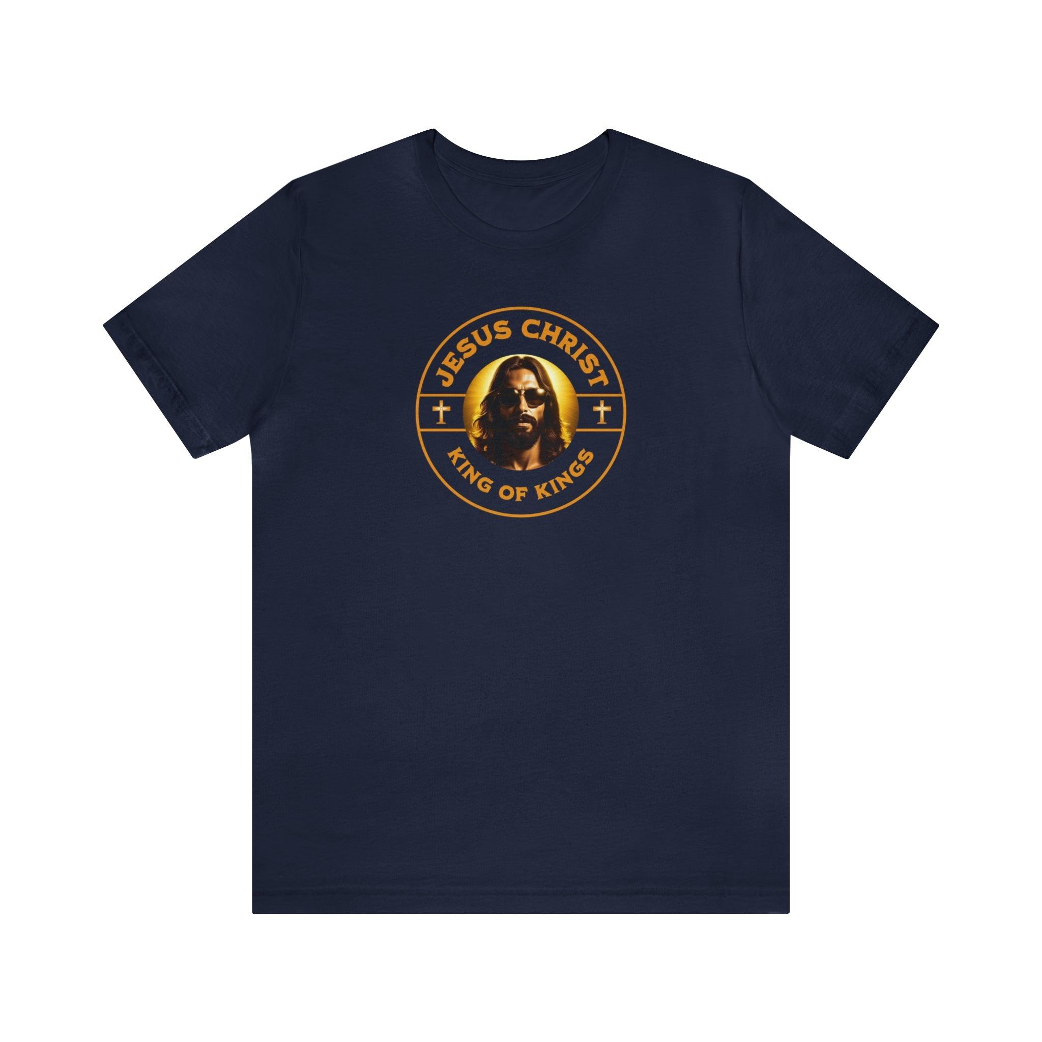 King of Kings T - Shirt | Jesus with Sunglasses | Faith - Inspired Tee - Encore2woNavyS