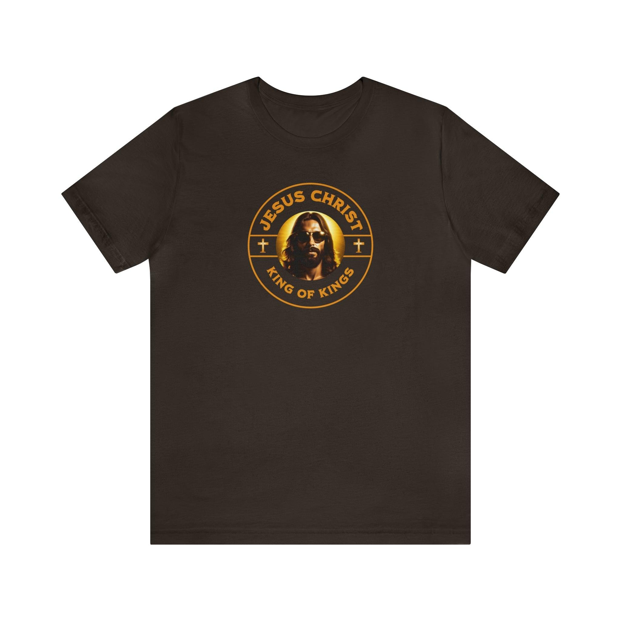 King of Kings T - Shirt | Jesus with Sunglasses | Faith - Inspired Tee - Encore2woBrownS