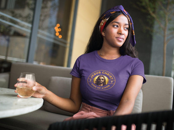King of Kings T-Shirt | Jesus with Sunglasses | Faith - Inspired Tee - Encore2woBrownS