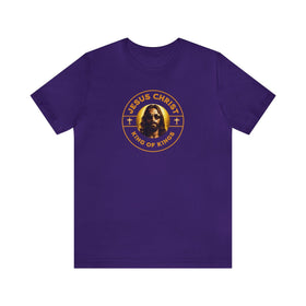 King of Kings T-Shirt with Jesus Sunglasses Design - Encore2woTeam PurpleS