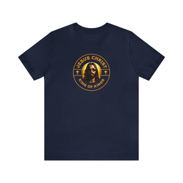 King of Kings T-Shirt with Jesus Sunglasses Design - Encore2woNavyS