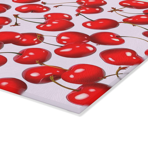 Kitchen Cutting Board with Cherries! - Encore2wo11" x 15"Rectangle