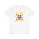 Laugh Every Hour Smiley Face Humorous Good Mood T-Shirt - Encore2woWhiteS