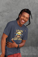 Laugh Every Hour Smiley Face Humorous Good Mood T-Shirt - Encore2woWhiteS