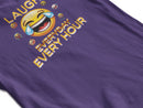 Laugh Every Hour Smiley Face Humorous Good Mood T-Shirt - Encore2woWhiteS