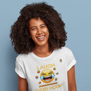 Laugh Every Hour Smiley Face Humorous Good Mood T-Shirt - Encore2woWhiteS