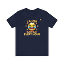 Laugh Every Hour Smiley Face T-Shirt – Spread Joy & Positivity - Encore2woNavyS