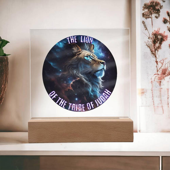 Lion of the Tribe of Judah Acrylic Plaque - Encore2woWooden Base