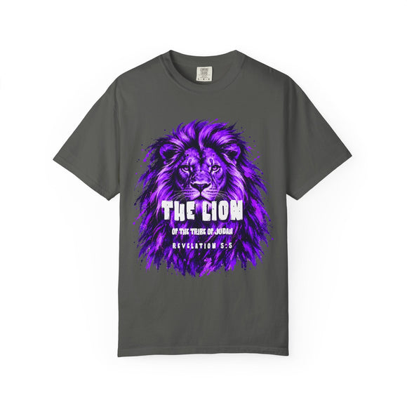 Lion of the Tribe of Judah Christian T-Shirt | Revelation 5:5 | Comfort Colors 1717 - Encore2woSNavy