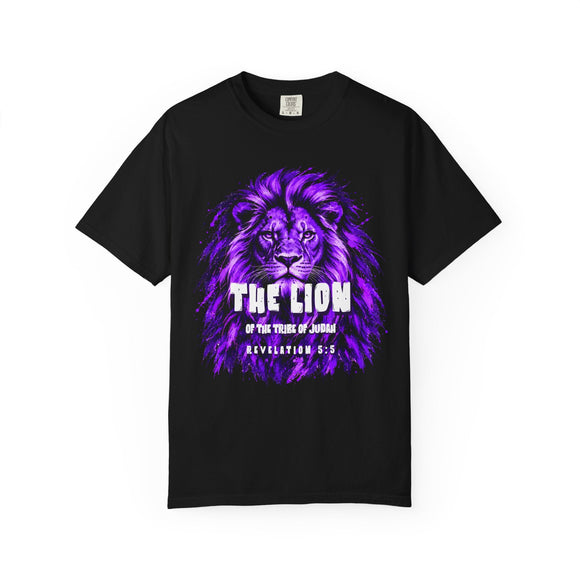 Lion of the Tribe of Judah Christian T-Shirt | Revelation 5:5 | Comfort Colors 1717 - Encore2woSNavy