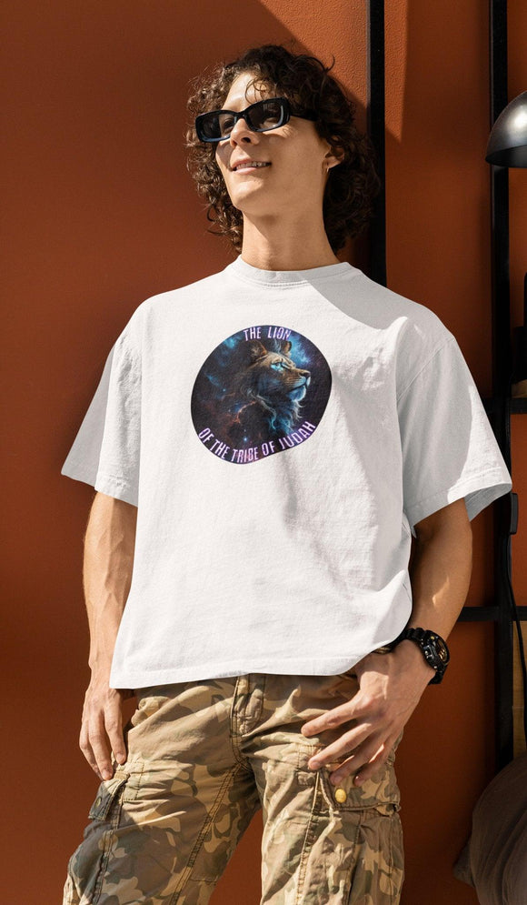 Lion of the Tribe of Judah T-Shirt | Biblical Inspiration Tee | Christian Apparel - Encore2woTeam PurpleS
