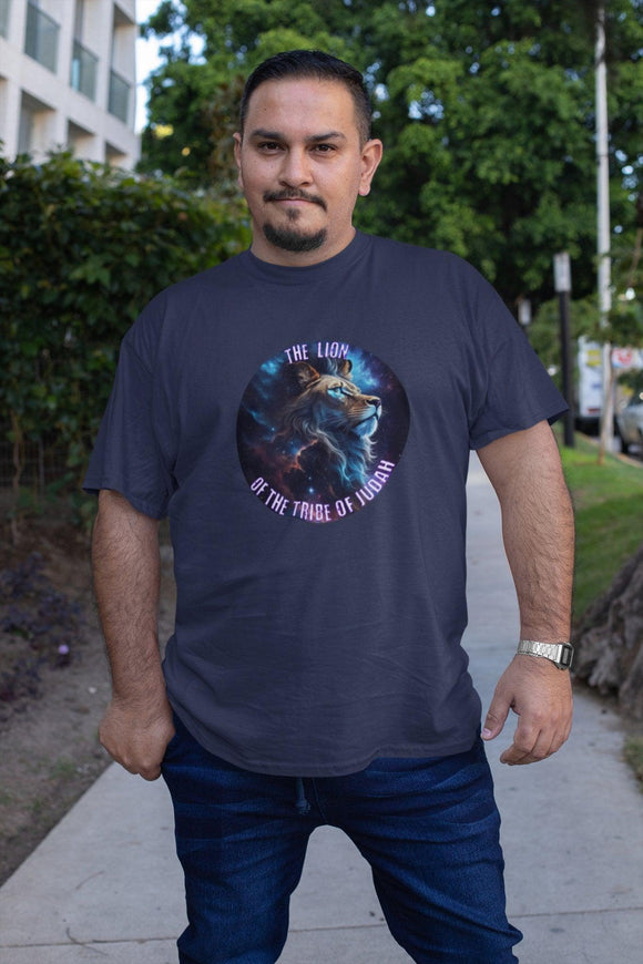 Lion of the Tribe of Judah T-Shirt | Biblical Inspiration Tee | Christian Apparel - Encore2woTeam PurpleS