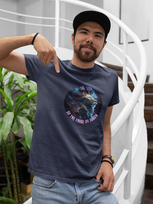 Lion of the Tribe of Judah T-Shirt | Biblical Inspiration Tee | Christian Apparel - Encore2woTeam PurpleS