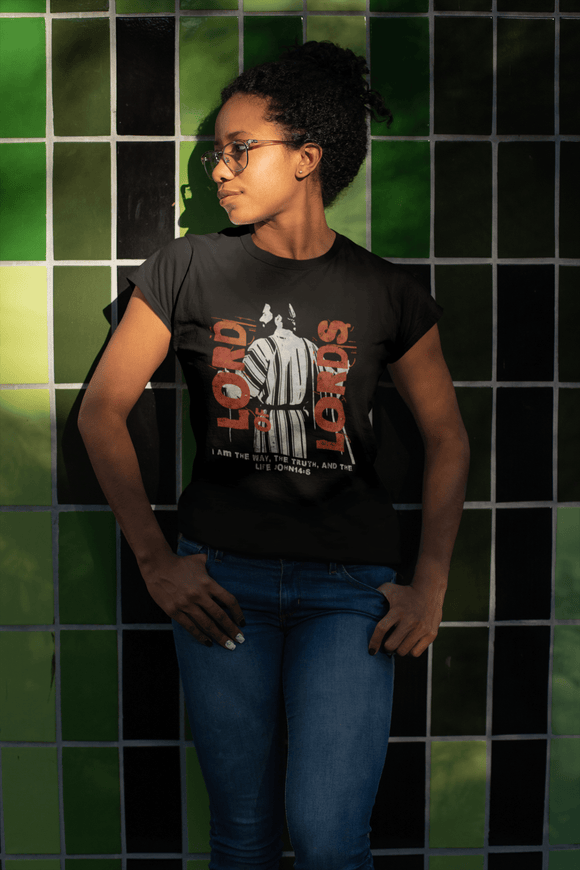 Lord of Lords Jesus T-Shirt with John 14:6 Scripture - Encore2woBlackS