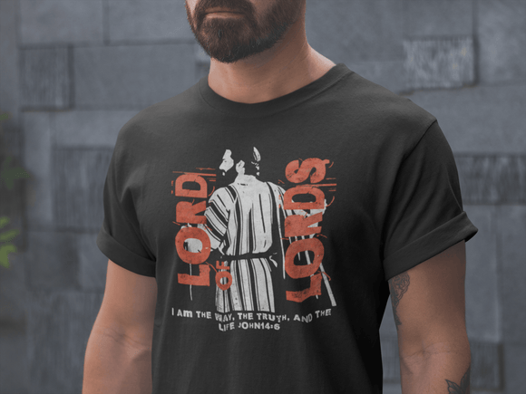 Lord of Lords Jesus T-Shirt with John 14:6 Scripture - Encore2woBlackS