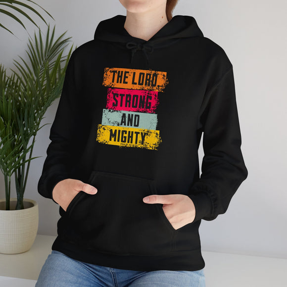 Lord Strong and Mighty Christian Hoodie Psalm 24:8 Faith Streetwear - Encore2woPurpleS
