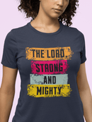 Lord Strong and Mighty Christian Hoodie Psalm 24:8 Faith Streetwear - Encore2woNavyS
