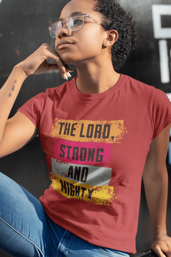 Lord Strong and Mighty Christian Hoodie Psalm 24:8 Faith Streetwear - Encore2woNavyS