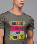 Lord Strong and Mighty Christian Hoodie Psalm 24:8 Faith Streetwear - Encore2woNavyS