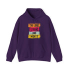 Lord Strong and Mighty Christian Hoodie Psalm 24:8 Faith Streetwear - Encore2woPurpleS