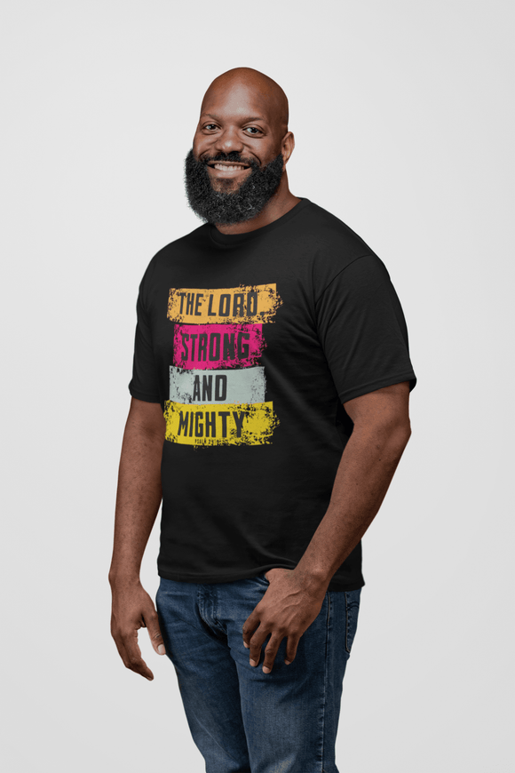 Lord Strong and Mighty Christian Hoodie Psalm 24:8 Faith Streetwear - Encore2woNavyS