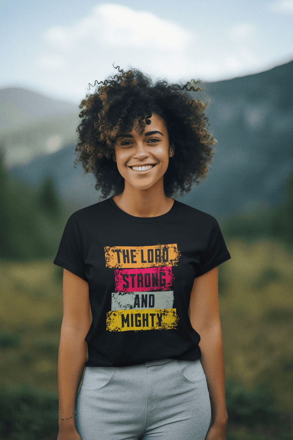 Lord Strong and Mighty Psalm 24:8 Christian Faith Graphic Tee - Encore2woRedS