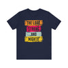 Lord Strong and Mighty Psalm 24:8 Christian Faith Graphic Tee - Encore2woNavyS