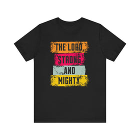 Lord Strong and Mighty Psalm 24:8 Christian Faith Graphic Tee - Encore2woBlackS