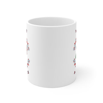 Love and Peace Floral Mug – Boho Rose & Bird 11oz Ceramic - Encore2wo11oz