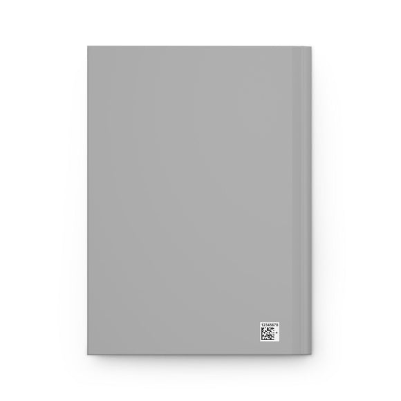 Love and Peace Gray Hardcover Journal with Red Rose - Encore2woJournal