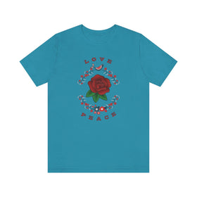 Love and Peace Ladies Short Sleeve Tee - Encore2woAquaS
