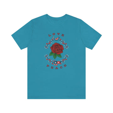 Love and Peace Ladies Short Sleeve Tee - Encore2woAquaS