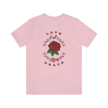 Love and Peace Ladies Short Sleeve Tee - Encore2woPinkS
