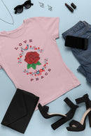 Love and Peace Ladies Short Sleeve Tee - Encore2woPinkS