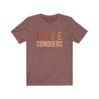 Love Conquers Unisex Short Sleeve Tee - Encore2woHeather ClayXS