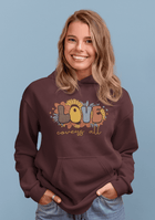 Love Covers All Floral Hoodie Inspirational Faith Sweatshirt - Encore2woMaroonM