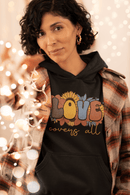 Love Covers All Floral Hoodie Inspirational Faith Sweatshirt - Encore2woLight PinkS