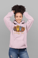 Love Covers All Floral Hoodie Inspirational Faith Sweatshirt - Encore2woLight PinkS