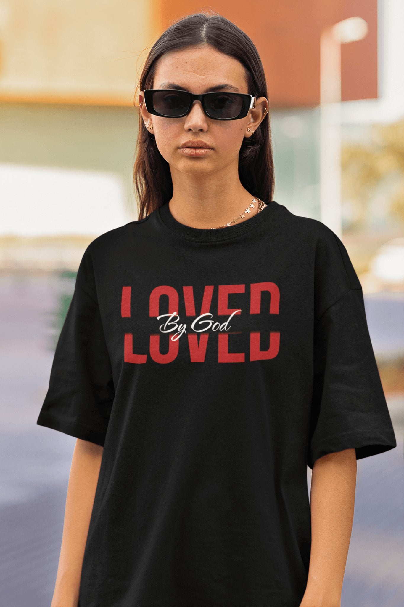 Loved by God Mixed Font Unisex T - Shirt Faith Based - Encore2woBlackS