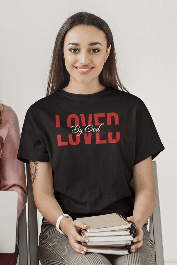 Loved By God Unisex Christian T-Shirt – Faith - Inspired Tee - Encore2woBlackS