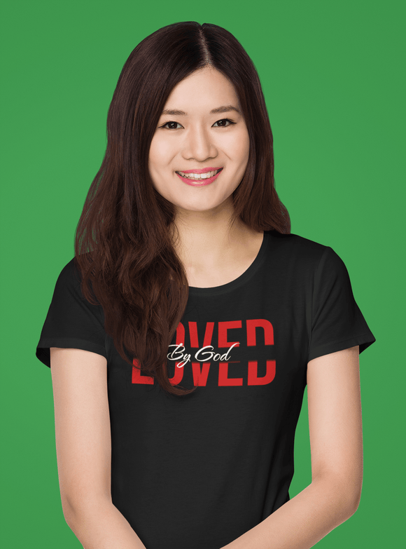 Loved By God Unisex Christian T-Shirt – Faith - Inspired Tee - Encore2woBlackS