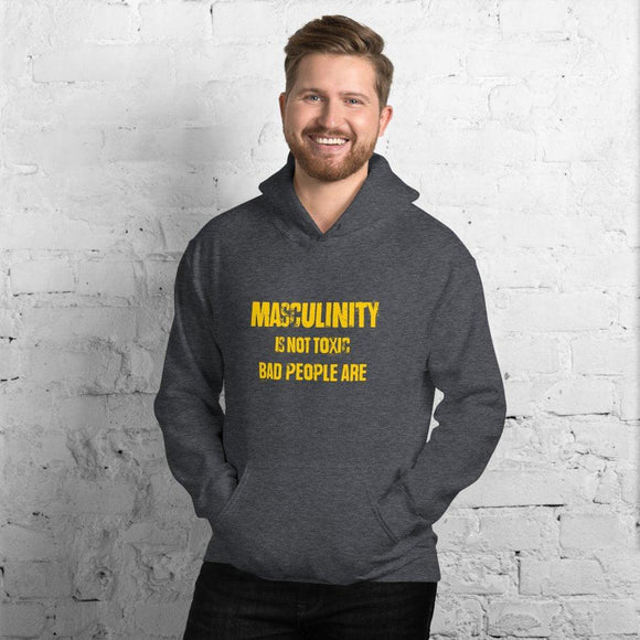 Masculinity Is Not Toxic Gold Unisex Hoodie - Encore2woDark HeatherS