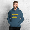Masculinity Is Not Toxic Gold Unisex Hoodie - Encore2woIndigo BlueS