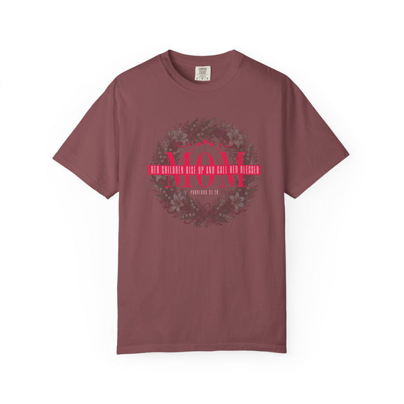 Mom Blessed Proverbs 31:28 Comfort Colors 1717 Christian Graphic Tee - Encore2woBlossomS