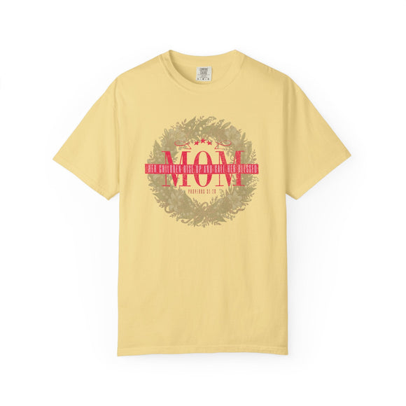 Mom Blessed Proverbs 31:28 Comfort Colors 1717 Christian Graphic Tee - Encore2woBlossomS