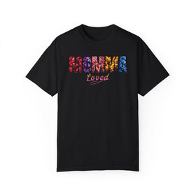 Momma Loved Floral Script T-Shirt - Comfort Colors - Encore2woBlackS