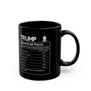 Mug - Trump Beneficial Black Mug - Nutrition Label Style, Conservative Gift - Encore2wo11oz