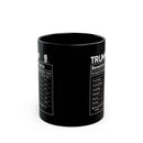 Mug - Trump Beneficial Black Mug - Nutrition Label Style, Conservative Gift - Encore2wo11oz