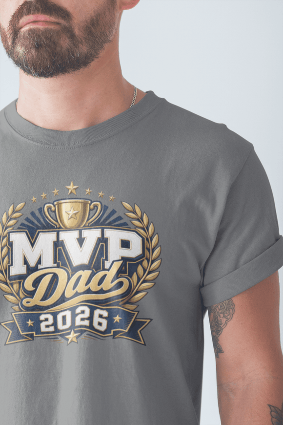MVP Dad 2026 Father’s Day Comfort Colors T-Shirt - Father’s Day Trophy Tee - Encore2woRedS