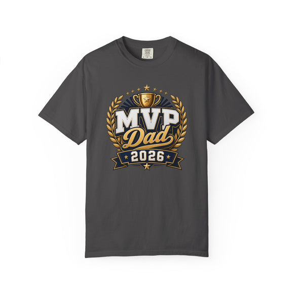 MVP Dad 2026 Father’s Day Comfort Colors T-Shirt - Father’s Day Trophy Tee - Encore2woRedS
